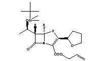 Ally(1’R,2’’R,5R,6S)-6(1’-tert-butyl dimethyl silyloxyethy)-2-(2’’-tetrahydrofuranyl)penem-3-carboxylate